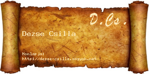 Dezse Csilla névjegykártya
