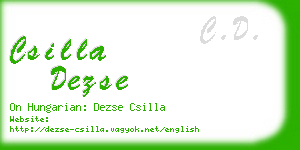 csilla dezse business card